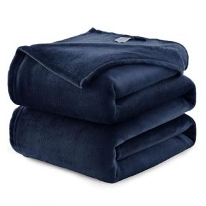 WAVVE Plaid Couverture Polaire Flanelle en Microfibre, Jeté de Canapé 220x240 Bleu Marine, Couverture lit Jete de Canape 2 Personnes, Plaid Fourrure Grand Chaud et Doux en Peluche 240x220 (Wavve EU, neuf)