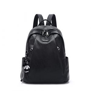 DEERWORD Femme Sac a Dos Sacs à Main Portés Bandouliere Feminin Ados Original PU Cuir 6568 1pc Ensemble Noir V4 (WUJUNWEI LTD, neuf)