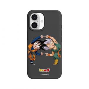 RhinoShield Coque pour [iPhone 16] | SolidX - Coque renforc&eacute;e avec Absorption des Chocs Design Fin Protection Contre Les Chutes de 3,5 m &ndash; Noir [Dragon Ball Z/Goten&Trunks - Fusion] (RHINOSHIELD - Evolutive Labs, neuf)