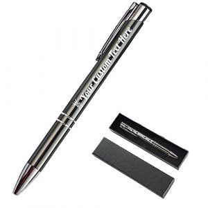 Dhykeran stylos &agrave; bille personnalis&eacute;s nom de l'entreprise Logo imprimer du texte sur des stylos pour un cadeau de remise de dipl&ocirc;me d'anniversaire (Tentoper Official Store, neuf)