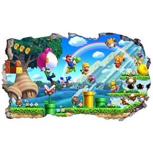 Chicbanners V301 Stickers Muraux 3D fenêtre XXL Autocollants DIY Poster Vinyle Papier Peint Wall Stickers Chambre Enfant Bébé Garçon Decoration 1000 mm x 600 mm (Thorpe-Signs, neuf)