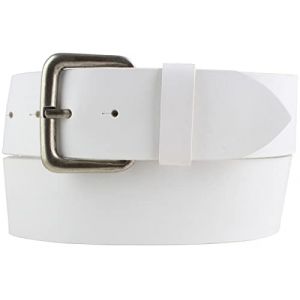 BELTINGER Ceinture en cuir de jean pleine fleur 5 cm | Ceinture en cuir pour homme 50mm | Ceinture large pour homme en cuir v&eacute;ritable | Blanc 90cm (BELTINGER, neuf)