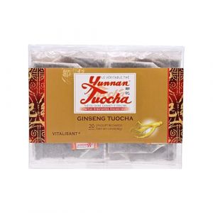 Yunnan Tuocha Zouji - Th&eacute; Tuocha au Ginseng &ndash; Vitalisant - 20 Sachets - 40g - Origine Yunnan Garantie (ZOUJI TUOCHA, neuf)