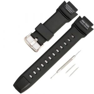 Bracelet de montre de rechange en r&eacute;sine pour Casio Protrek PRG-270 PRG-250 PRG-500 PRW-2500 PRW-3500 PRW-5100 Accessoires pour homme et femme, 16mm, Silicone, Agate (Hosivo FR, neuf)