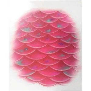 Maquillage de tatouage,tatouage temporaire, Beaux autocollants de tatouage, 2 feuilles peintes à la main sirène autocollant de tatouage temporaire écailles de poisson rose faux tatouage cuisse taille (DXHRY, neuf)