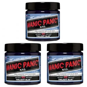 Manic Panic Bleu Crépuscule Sans Cruauté, Vegan et Vibrant 3 x 118ml (Solretail LTD, neuf)