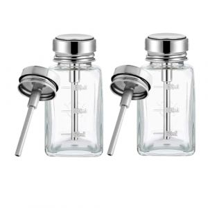 Uxsjakjsd Poussez la Pompe Distributeur Clair de la Bouteille de Distributeur de Pompe Distributeur D'Alcool Distributeur D'Acétone à Appuyer Vers le Bas (Longbagu, neuf)