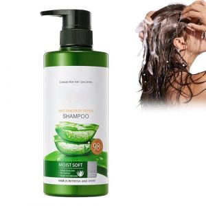 Hppsctink Shampooing &agrave; l'aloe vera, 500ml Shampooing naturel &agrave; l'aloe vera, Nettoie le cuir chevelu, Hydrate les cheveux, Soins des cheveux, shampoos (JIUNI-EU, neuf)