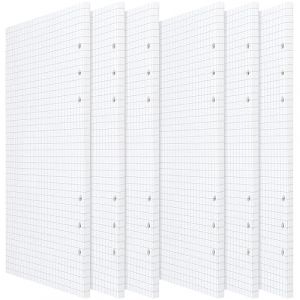 ZEONHEI Lot de 6 paquets de 270 Feuilles A5 Recharge Papier en grid, Quadrill&eacute; 6 Trous Vierge Feuillets Mobiles, pour Agenda Filofax A5 Bullet Carnet, Cahier de Voyage, ivoire blanc (LC-Direct, neuf)