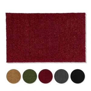 Paillasson Coco antid&eacute;rapant - Tapis pour l'ext&eacute;rieur Couvert Resistant - Fibre Naturelle Durable - 100% Coco 80x100 cm Rouge (Carpido, neuf)