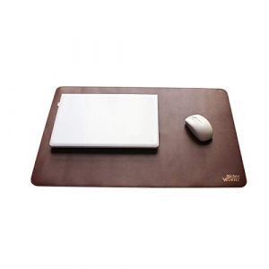 VIVENS Tapis de Bureau Multifonctionnel en Cuir PU, Grand Tapis de Souris 60x40 cm, Tapis de Bureau pour Laptop, Bloc-Notes de Bureau étanche Double Face Antidérapant pour Bureau et Maison (Marron) (MANFEISHOP, neuf)