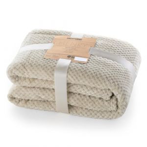 DecoKing Couette en Microfibre Couverture Polaire Plaid Couvre-lit Polaire Doux de Style scandinave Henry, Microfibre Cappuccino 150x200 cm (shop_decoking, neuf)