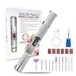 Ponceuse pour Ongles Professionnel 13 en 1 Lime a Ongle Electrique avec LCD écran Numérique, sans fil, 20000RPM Lime a Ongle Electrique Portable, 3 vitesses réglables USB Rechargeable Ponceuse Ongles (PAPAPANOU_RAFAELLA, neuf)