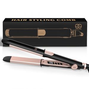 Lisseur Cheveux Golden Goods Pro, Fer a Boucler 12 r&eacute;glages de temp&eacute;rature jusqu'&agrave; 230&ordm;C, Fer &agrave; lisser Chauffage Rapide pour les Cheveux &eacute;pais, Tous types de cheveux C&eacute;ramique et ionique (Golden Goods NL, neuf)