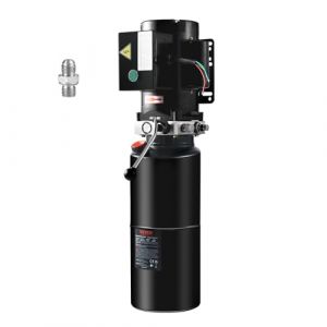 VEVOR Pompe Hydraulique AC 220 V 9,5 L Groupe Hydraulique Simple Effet Débit d'Huile 6,4 L/min Max Pression de Décharge 22 MPa pour Camion à Benne Basculante Nacelle Élévatrice Remorque Levage Bennage (New Clear FR, neuf)