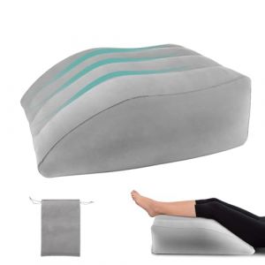 Williyatt Coussin Jambes, Oreiller Elevation Jambes, Améliore la Circulation et Réduit L'enflure, Confortable et Portable Coussins Relève-Jambes, Oreiller Surélevé Jambes Gonflable (Noir) (Gris) (SPRING CORN LIMITED, neuf)