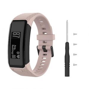 SMYAOSI Bracelet Compatible avec Garmin Vivosmart HR, Accessoires réglable Silicone Souple Bracelet de Montre de Remplacement Conçu Bande pour Garmin Vivosmart HR, Pas pour Vivosmart HR+ (Rose) (songmyi, neuf)