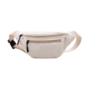 XSDSLS Sac Banane pour Femme Homme Nylon Sac &agrave; Bandouli&egrave;re Sacoche Banane Petit Etanche Sacoche Bandouli&egrave;re pour Randonn&eacute;e Voyager Travailler Gym Course &agrave; Pied (Blanc) (XDLING, neuf)