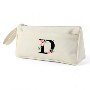 Blisswave Trousse Double Compartiment Originale, Personnalisé de A à Z avec Nom, Trousse Scolaire Simple, Moderne et Élégante, comme Cadeau pour Les Enseignants, Les Élèves, Les Collègues, Les Sœurs (xianyuanyuandianzishangmaoyouxiangongsi, neuf)
