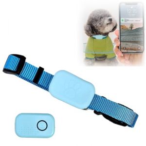 Chat Tracker, Collier GPS Chat Tracker, Aide à Localiser Votre Chat, Idéal pour Chiens et Chats de Petite et Moyenne Taille, pour Apple Find (Compatible avec iOS/Android) (Bleu Ciel, Petite Taille) (CHUANQIAO, neuf)