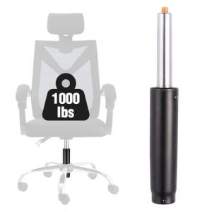 YUPZAR Cylindre à gaz chaise 250-350 mm, vérin de gaz pour siège, piston remplaçable, 100 mm course, capacité 180 kg, pièce de rechange fauteuil, noir/chromé (Olen Olesjame OÜ, neuf)