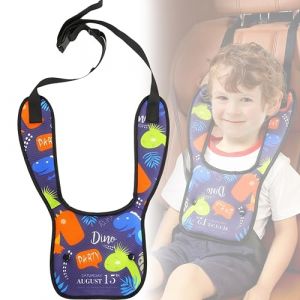 auvstar Cale Tete Enfant Voiture et Ajusteurs de Ceinture de Sécurité,Réglable Coussin De Cou Pour Enfant,Support De Tête Et Cou Pour Enfants En Voyage,Convient Aux Enfants Adultes (Dinosaure) (BOSHENG-EU, neuf)