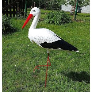 Figurine décorative Cigogne Grand H: 88 cm de Jardin décoration extérieure (ArgoDecor, neuf)