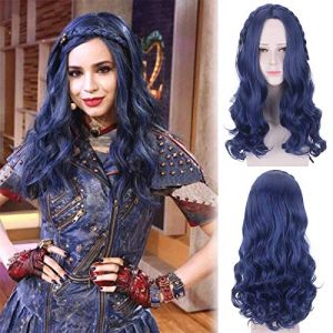 Perruque pour augmenter le volume des cheveux après chimiothérapie film Descendants 2 Evie Cosplay Anime personnage perruque bleu foncé (good stuff A, neuf)