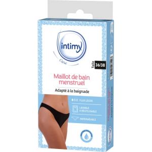 INTIMY CARE - Bas De Maillot De Bain Menstruel - Taille 36/38 - Adapt&eacute; &Agrave; La Baignade, Protection Contre Les Fuites - Imperm&eacute;able - Lavable Et R&eacute;utilisable (Pierre Philosophale, neuf)