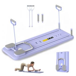 Kit R&eacute;formateur de Pilates,5 in 1 Pilates Reformer,Machine de R&eacute;formateur de Pilates avec Rouleau &agrave; Rebond Automatique,Pliable Planche Pilate pour Maison (Violet) (SUROS Y ORTEGA, neuf)
