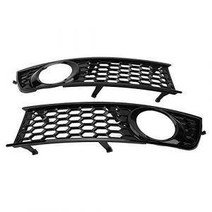 Qiilu Grille antibrouillard, 2 pi&egrave;ces Grille antibrouillard pare-chocs avant de voiture Grille antibrouillard lat&eacute;rale inf&eacute;rieure pour B6 2002-2005 (Ruttiy, neuf)