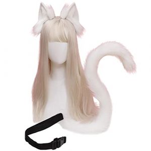 Colors Opintional Anime Oreilles Serre-t&ecirc;te en peluche pour oreilles de chat Queue Accessoires Cosplay Halloween (XCengzy, neuf)