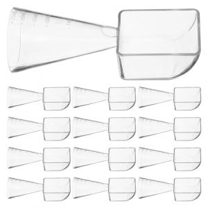 Ipetboom Ensemble de 20 cuill&egrave;res doseuses et tasses dosettes gradu&eacute;es transparentes en plastique de 15,9 g - Outil 2 en 1 pour masques faciaux maison, m&eacute;lange de produits liquides, en poudre et (hikarish, neuf)
