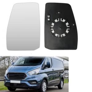 Kamanan Verre de rétroviseur, rétroviseur droit de rechange chauffant, Miroir extérieur pour Transit Custom 2013-2019 (Gauche) (radishde, neuf)