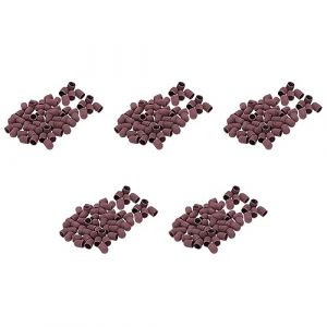 Lzeouean 250 Pièces Bandes de Ponçage Bloquent Les Chapeaux Sans Prise Capuchon de Ponçage 80 120 180 13X19mm Perceuse à Ongles ÉLectrique Manucure Pédicure-02 (Patrick MacDonald, neuf)