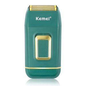 KEMEI Rasoir électrique professionnel à double feuille pour homme - Rasoir électrique pour homme chauve - Fournitures de barbier - Tondeuse à cheveux et barbe - Sans fil - Rechargeable - Cadeau pour (Kemei Professional Clippers, neuf)