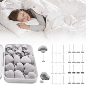 MQUPIN Lot de 16 Clips de Fixation Ronds pour Housse de Couette, Motif Champignon avec Boutons, pour Housse de Couette de Chambre &agrave; Coucher (Lecheng co., LTD, neuf)