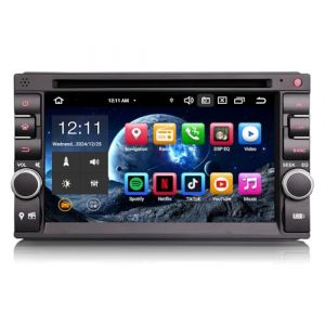 8 C&oelig;urs 4GO RAM+64GO ROM Android 14 Autoradio CarPlay Lecteur CD Supporte GPS Navigateur Bluetooth 5.0 Android Auto WiFi 4G DVD DSP USB RDS FM Radio 2 Din OBD2 Dab+ TPMS &Eacute;cran Tactile IPS (Erisin Shop, neuf)