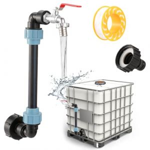 HonQiShiMY Robinet Cuve 1000L Plastique Filet&eacute; 3/4", Robinet pour Cuve De 1000 litres en Laiton pour R&eacute;cup&eacute;rateur d'eau De Pluie, Accessoires de r&eacute;servoir IBC pour r&eacute;servoir d'eau de Pluie 1000L (honqishimaoyi, neuf)