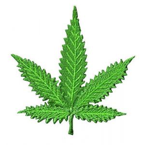 Patche &eacute;cusson thermocollant Ganja (Naga.Hitam, neuf)