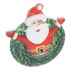 Sonnette du Père Noël, 15,5 X 18,5 Cm, Carillon de Porte du Père Noël en Fer, Sonnette Décorative de Noël pour la Maison, le Magasin et le Bureau (Yisteel-EU, neuf)