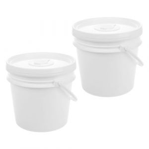 Homoyoyo Lot de 2 Bo&icirc;tes &agrave; Lingettes R&eacute;utilisables en Plastique 4L avec Couvercle Herm&eacute;tique Porte-Lingettes pour B&eacute;b&eacute; et Salle de Bain Seau de Rangement &Eacute;tanche pour Voiture et Voyage (HuanYH, neuf)