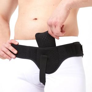 Ceinture Hernie Inguinale Homme,Ceinture de Hernie R&eacute;glable Flexible,pour Le Traitement Ou Le Soulagement Des Sympt&ocirc;mes de Hernie,Discr&egrave;te Et Confortable,L,Black (TianZhiShangMao, neuf)