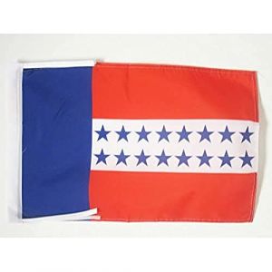 AZ FLAG - Drapeau Tuamotu - 45x30 cm - Pavillon Polynésien - Polynésie Française - France 100% Polyester Avec Deux Cordelettes - 20g (AZ-FLAG, neuf)