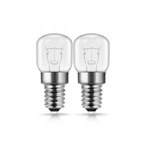 Pack de 2 Ampoules - E14, 15W, Blanc Chaud 2700K - Intensité variable, Convient pour Four, Micro-ondes, Lampes au Sel (International Orders, neuf)