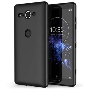 COPHONE® Coque Compatible avec Noir Sony Xperia XZ2 Compact, Housse Etui Noir en Gel TPU Silicone Souple Ultra Mince avec Anti Choc pour Sony Xperia XZ2 Compact (CoPhone, neuf)