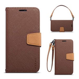 ZiHang Coque LG G5 Housse, Etui en Cuir Portefeuille de Protection, Emplacements Cartes avec Fonction Support et pour LG G5 (Marron) (ZiHang, neuf)