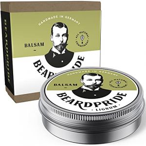 BEARDPRIDE Baume &agrave; barbe - Lignum - The Original Beard Balm from the Barbershop - Notre baume &agrave; barbe est &agrave; base de beurre de karit&eacute; et d'huiles naturelles - Baume &agrave; barbe - Cadeau pour hommes - 55g (LinaCare, neuf)