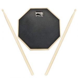 SNAGAROG Pad Entraînement 8 Pouces, Caoutchouc et Bois Drum Practice Pad Kit pour Débutants et Professionnels avec 2 Pilon (TROPICO VENUSIANO-UNIPESSOAL LDA, neuf)