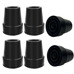 6 Pi&egrave;ces Embout Canne de Marche, 19mm Embouts Antid&eacute;rapants pour B&eacute;quilles et Cannes, Embouts en Caoutchouc Universels, Antid&eacute;rapant Embout Baton de Marche, Stable Embout B&eacute;quille, Noir (JinHaoTong, neuf)